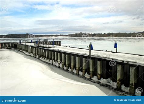 Ice Lake stock image. Image of dock, frozen, cold, water - 52663623