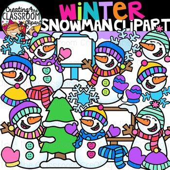 Winter Snowman Clipart {Winter Clipart} by Creating4 the Classroom