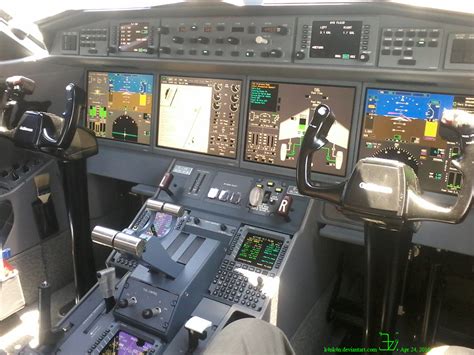 Plane 20160424 _ Gulfstream G650ER cockpit by K4nK4n on DeviantArt