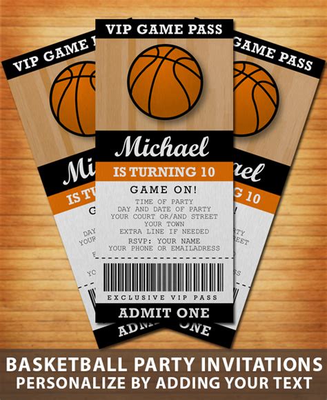 Basketball Party Invite – Free Printable - M. Gulin - Papercrafts ...