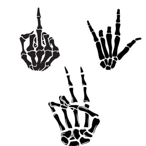 Skeleton Hand Flipping a Bird Svg - Etsy