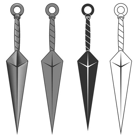 Kunai ninja weapon 2579462 Vector Art at Vecteezy