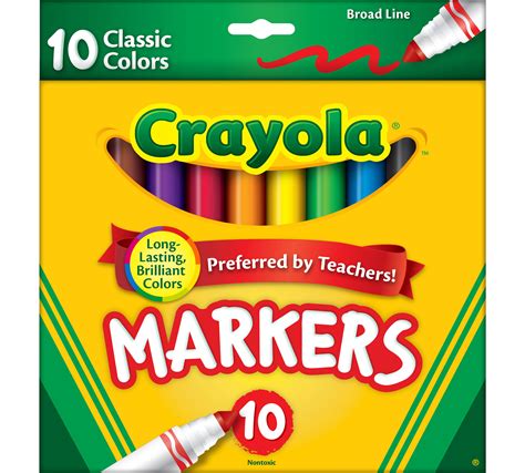 Crayola Broad Line Markers, Classic Colors 10 ct. 58-7722 | eBay