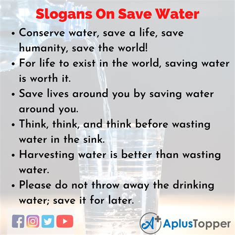 Slogans on Save Water | Unique and Catchy Slogans On Save Water