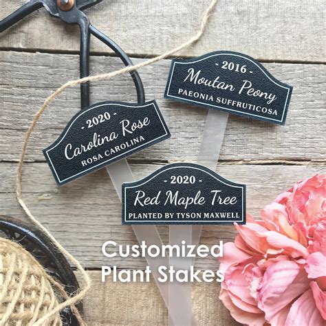 Custom Garden Stakes Flower Labels Plant Name Tags | Etsy