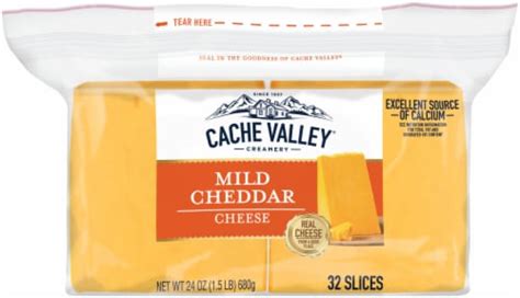 Cache Valley® Mild Cheddar Cheese Slices, 24 oz - King Soopers