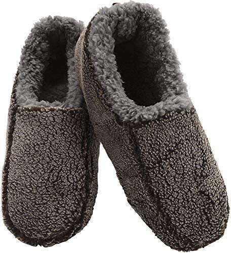 Snoozies Mens Two Tone Fleece Lined Slippers | Comfortable Slippers for ...