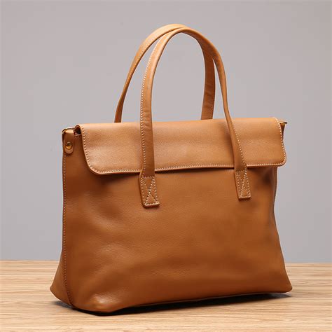 Beige Leather Womens Handbags Work Bags Shoulder Bag for Women ...