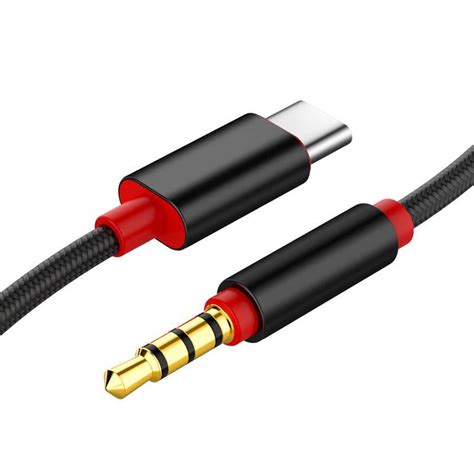 Type C Audio Cable USB Type-C male to 3.5mm Jack male Car AUX Audio ...