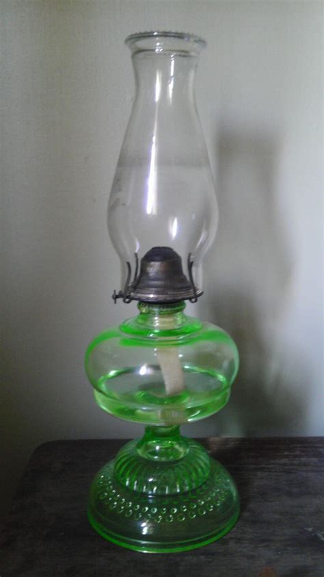 Unique Green Uranium Glass Oil Lamp | Collectors Weekly