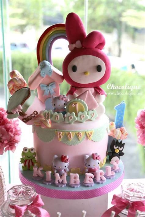 Kara's Party Ideas My Melody Dessert Table {Birthday, Party, Planning, Ideas, Decor}