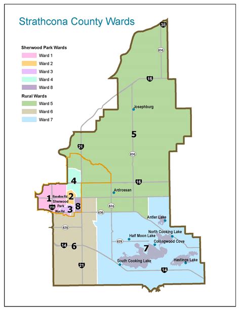 Map Of Strathcona County - Map Of West