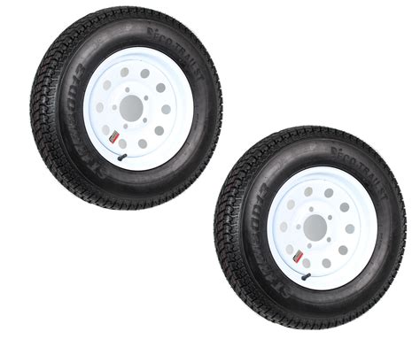 2-Pack Trailer Tire Rim ST175/80D13 175/80 B78-13 LRC 5 Lug White ...