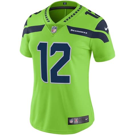 Women's Seattle Seahawks 12 Fan Nike Neon Green Vapor Untouchable Color ...