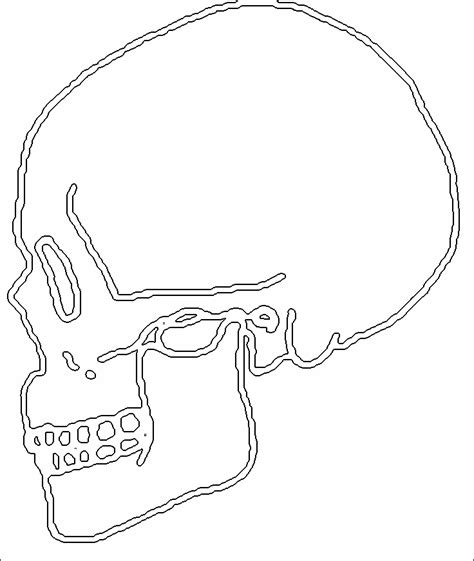 Halloween Coloring Sheets: Human Skull Drawing