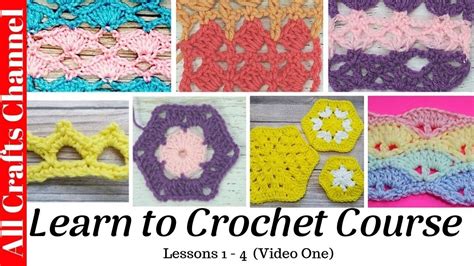 My Learn to crochet course (Lessons 1--4, video one) - YouTube