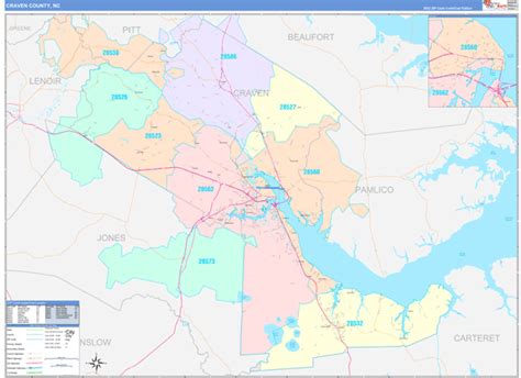 Maps of Craven County North Carolina - marketmaps.com