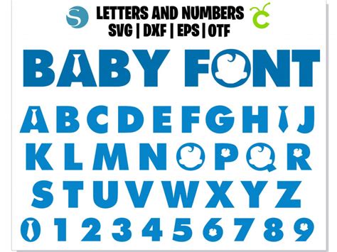 BABY Font SVG, BABY Font OTF, BABY Alphabet SVG, BABY letters SVG, BABY Cut Files, BABY SVG ...