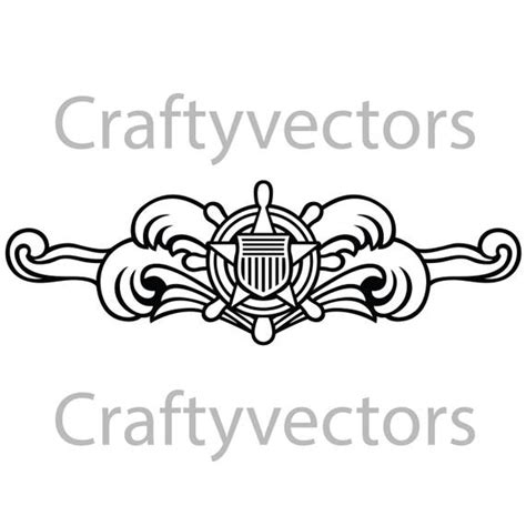 Coast Guard Cutterman Insignia Vector File - Etsy