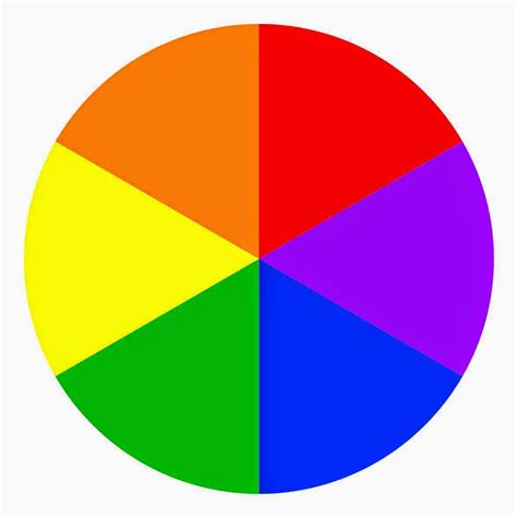 Color wheel with primary and secondary colors template - graphicbda