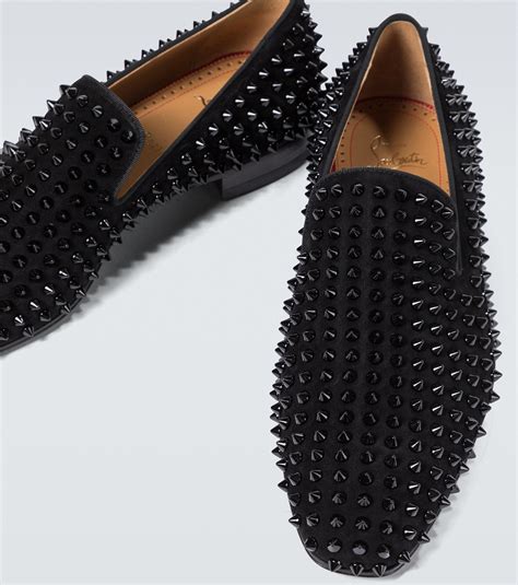 Christian Louboutin Leather Dandelion Spikes Loafers in Black for Men ...