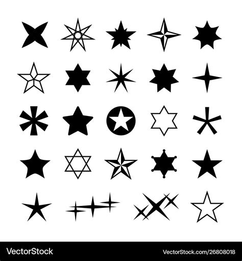 Star silhouettes rising christmas stars abstract Vector Image