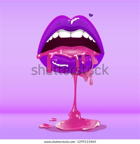 Woman Open Mouth Spit Out Pink Stock Vector (Royalty Free) 1299113464 | Shutterstock