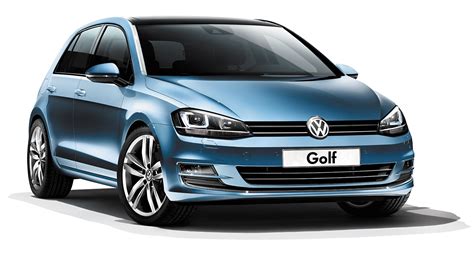 blue Volkswagen Golf PNG car image