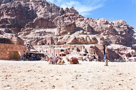 bedouin camp on Street of Facades, Petra, Jordan 11846094 Stock Photo ...