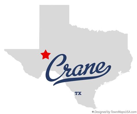 Map of Crane, TX, Texas