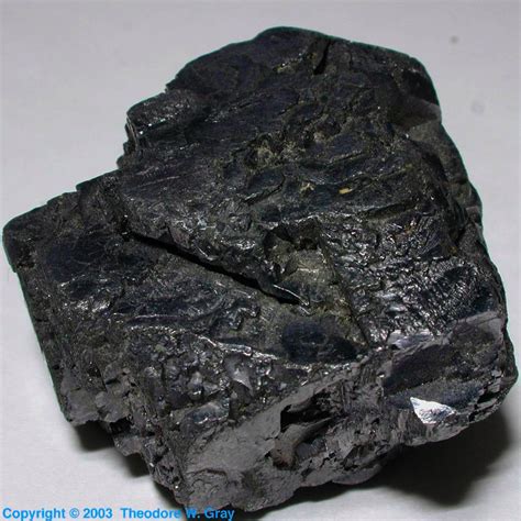 Galena Lead Sulfide, a sample of the element Lead in the Periodic Table