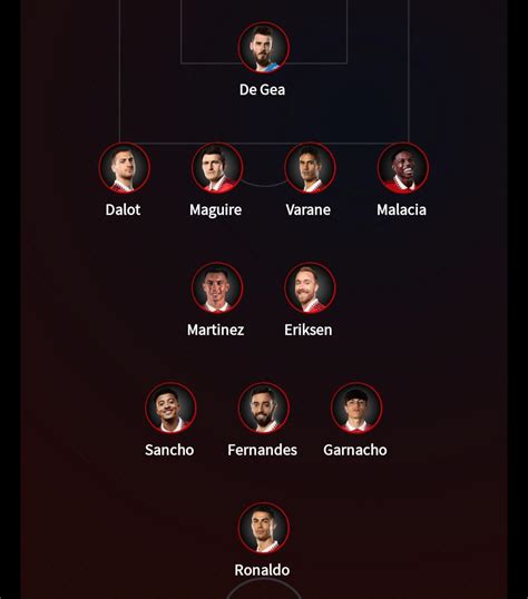 Man Utd v Brentford lineup. Thoughts? : r/soccercirclejerk