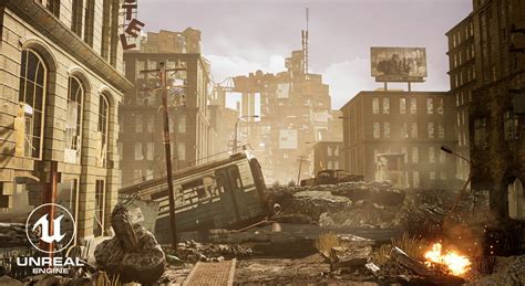 ArtStation - Destroyed city ruins