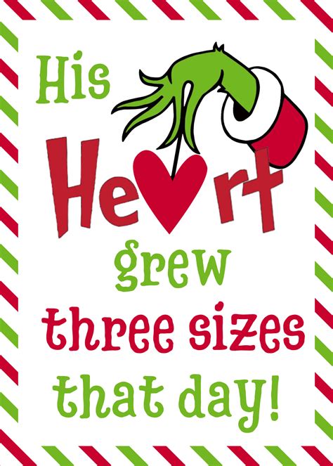 The Grinch Heart Grew Three Sizes