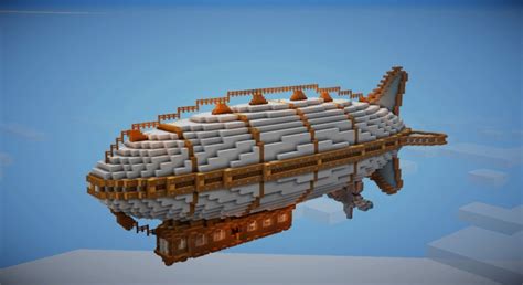 Steampunk-ish Blimp - All made in survival! Minecraft Map