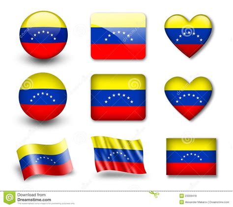 The Venezuelan flag stock illustration. Illustration of icon - 23309418