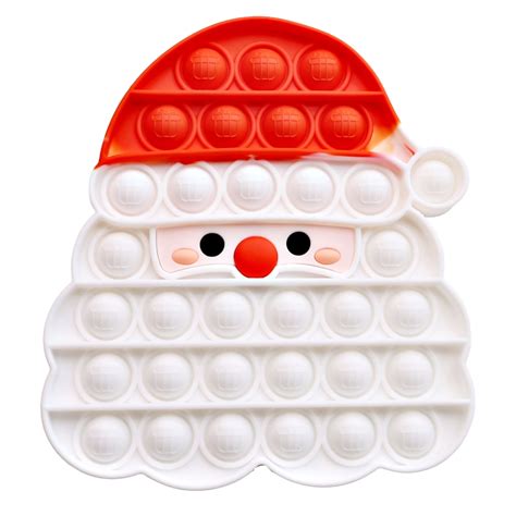 Christmas Santa Push Pop Bubble Fidget Toy – Momo Slimes