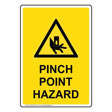 Vertical Sign - Pinch / Nip Point - Pinch Point Hazard