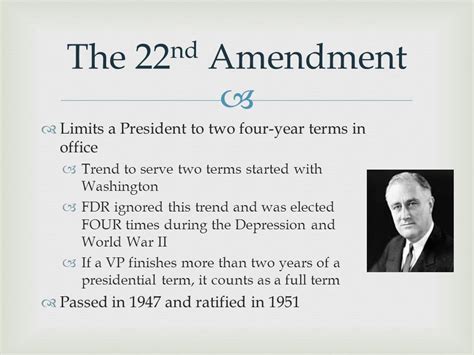 22nd Amendment Examples