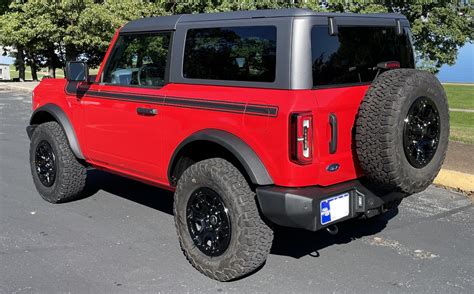 2-Door Race Red Big Bend Non-SAS w/33’s, First Edition Wheels, & Vintage Stripes | Bronco6G ...