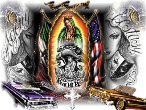 Lowrider, Mexican/American Flags with La Virgen De Guadalupe | Mexican Pride | Pinterest | Of ...