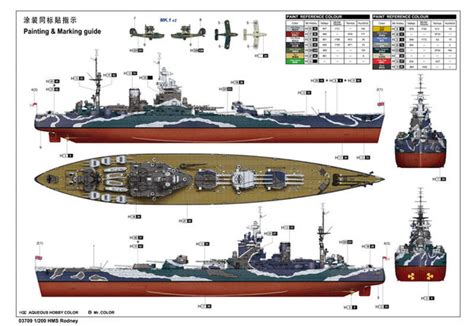 Trumpeter Ship Models 1/200 HMS Rodney British Battleship Kit | Internet Hobbies