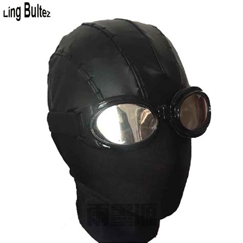 Ling Bultez High Quality Newest Spider Man Noir Mask With Glasses Black Spider Man Noir Face ...