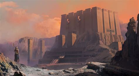 The Desert Castle by Mehmet Tayfur Türkmenoğlu | Fantasy landscape ...