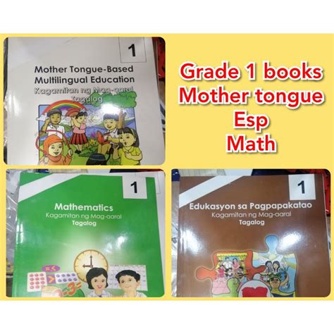 Grade 1 books Mother Tounge Mathematics ESP Filipino Araling Panlipuna deped | Shopee Philippines