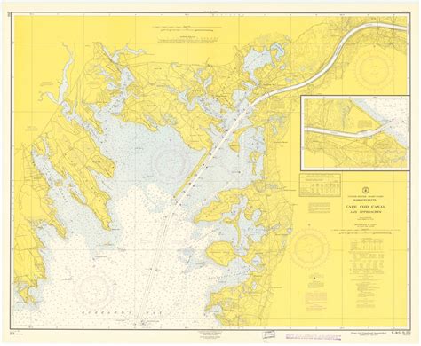 Cape Cod Canal Map - 1964 – Nautical Chart Prints