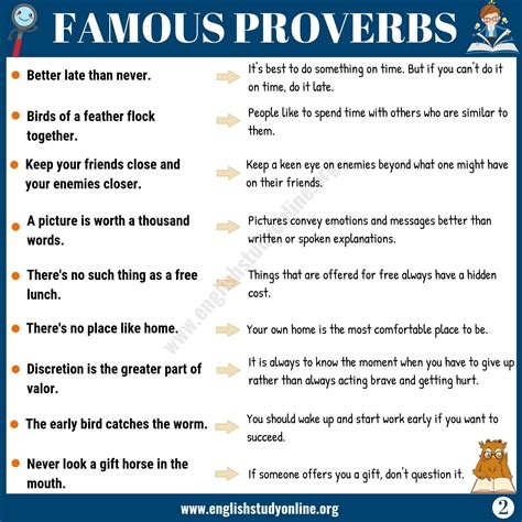 45+ Famous Proverbs with Meaning for ESL Learners - English Study Online | Proverb with meaning ...