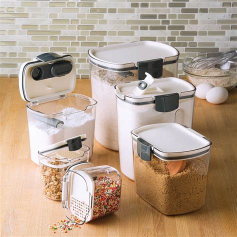 Airtight Food Storage Containers - Set of 6 | Kitchen Pantry Containers ...