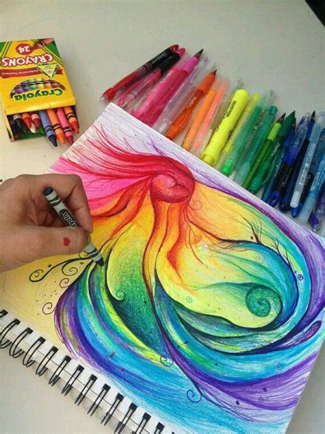 Colorfull Amazing Drawings, Cool Drawings, Amazing Art, Crayon Drawings, Crayon Art, Arte Pop ...