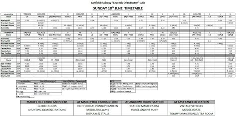 Tanfield Railway Blog: 2017 Gala Timetables